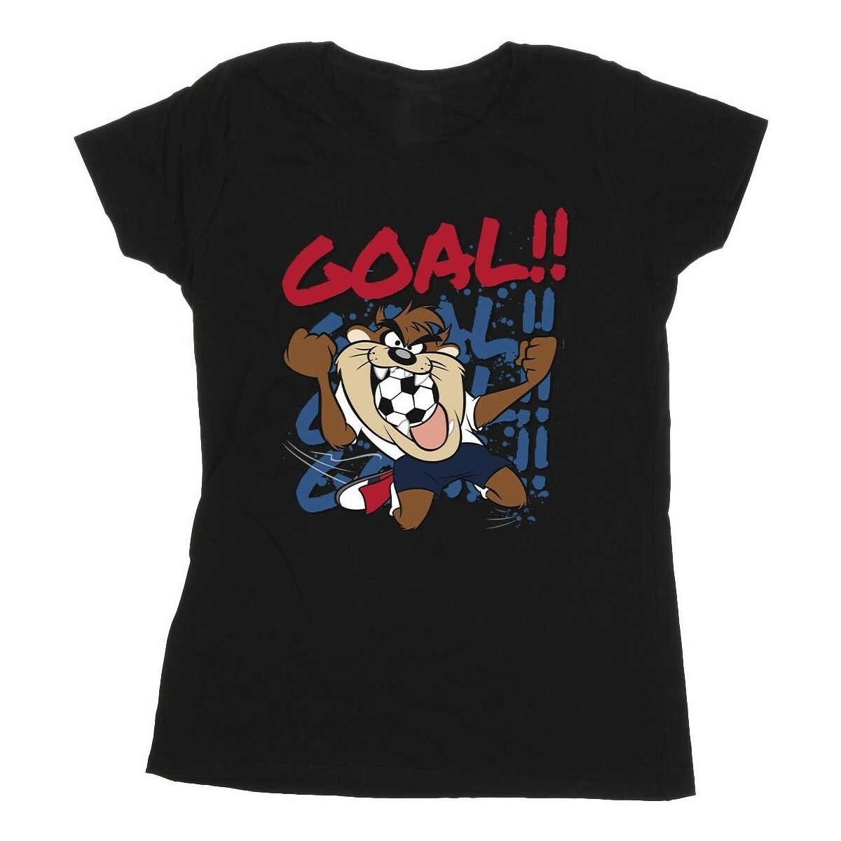 textil Mujer Camisetas manga larga Dessins Animés Taz Goal Goal Goal Negro