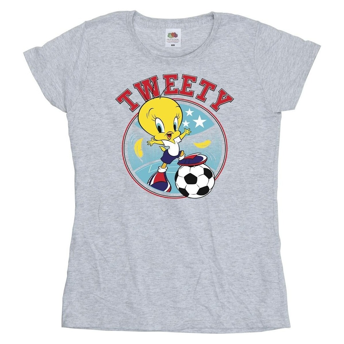 textil Mujer Camisetas manga larga Dessins Animés Tweety Football Circle Gris