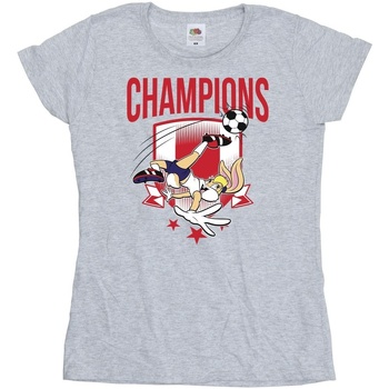 textil Mujer Camisetas manga larga Dessins Animés Lola Football Champions Gris