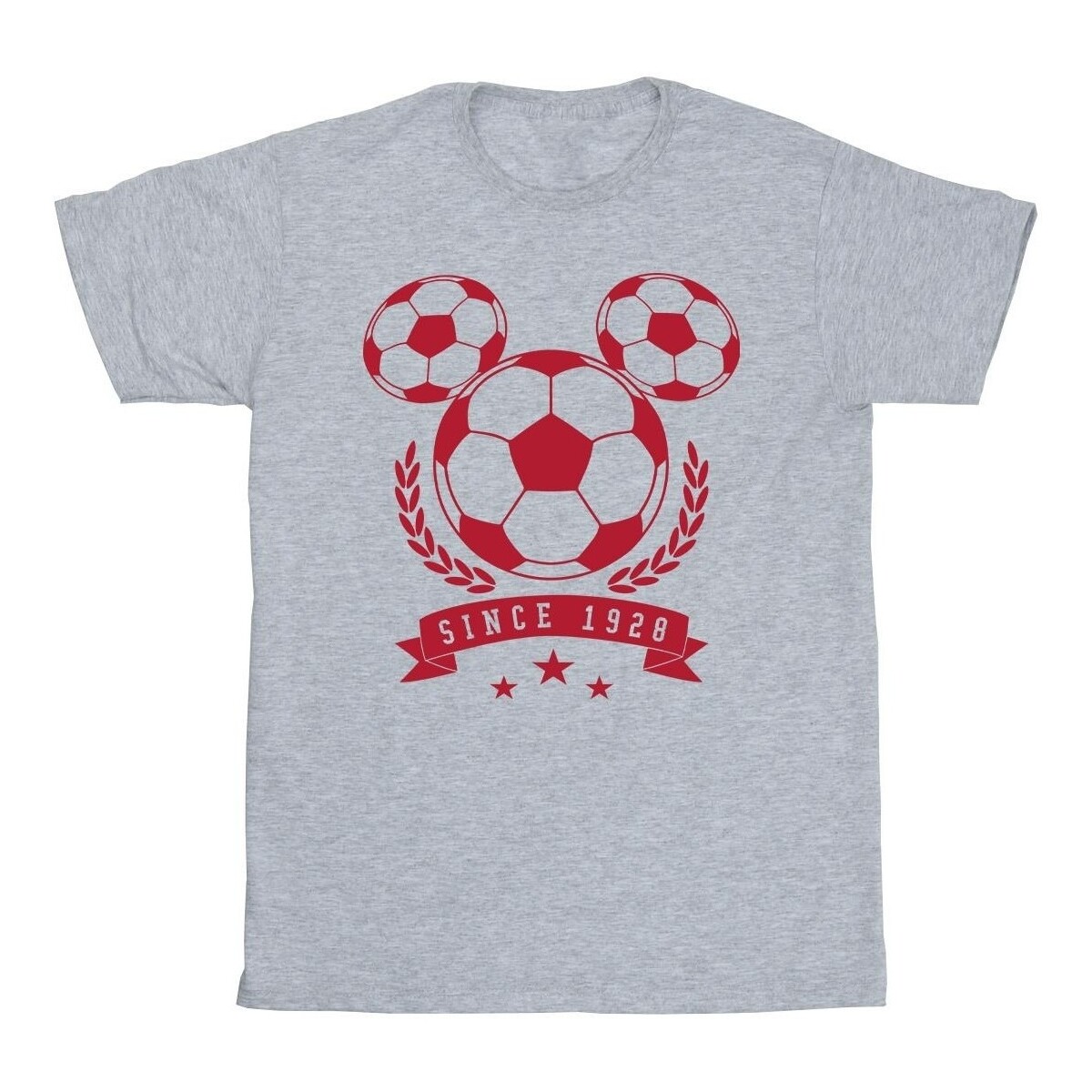 textil Niño Camisetas manga corta Disney Mickey Football Head Gris