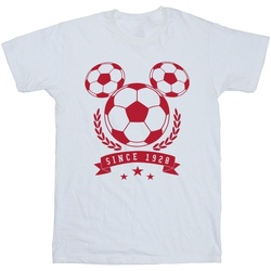 textil Niño Camisetas manga corta Disney Mickey Football Head Blanco