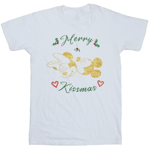 textil Niño Camisetas manga corta Disney Mickey Mouse Merry Kissmas Blanco