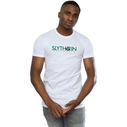 textil Hombre Camisetas manga larga Harry Potter Slytherin Text Blanco