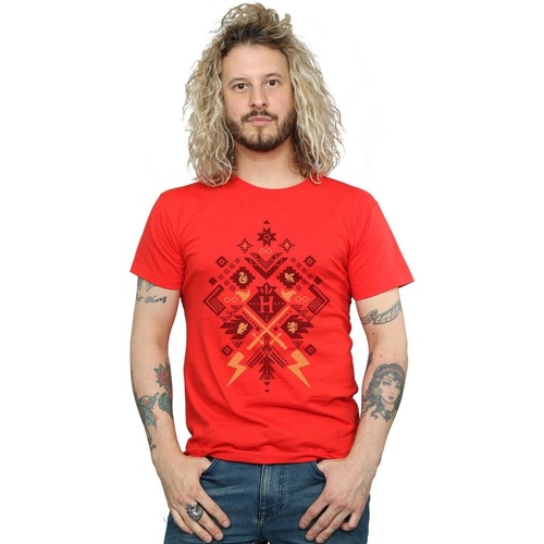 textil Hombre Camisetas manga larga Harry Potter Christmas Fair Isle Rojo
