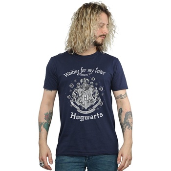 textil Hombre Camisetas manga larga Harry Potter Hogwarts Waiting For My Letter Azul