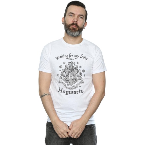 textil Hombre Camisetas manga larga Harry Potter Hogwarts Waiting For My Letter Blanco