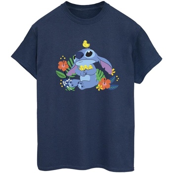 textil Mujer Camisetas manga larga Disney Lilo & Stitch Birds Azul