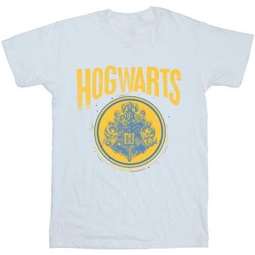 textil Hombre Camisetas manga larga Harry Potter Hogwarts Circle Crest Blanco