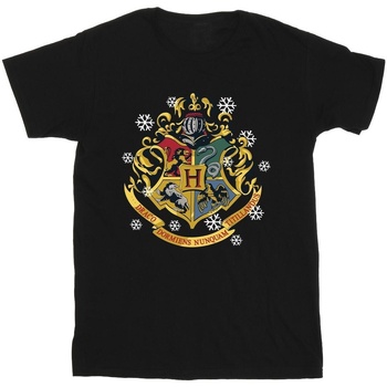textil Hombre Camisetas manga larga Harry Potter Christmas Crest Negro