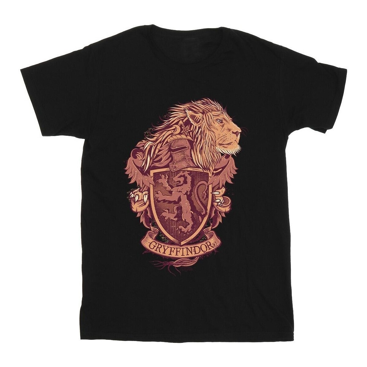 textil Hombre Camisetas manga larga Harry Potter Gryffindor Sketch Crest Negro