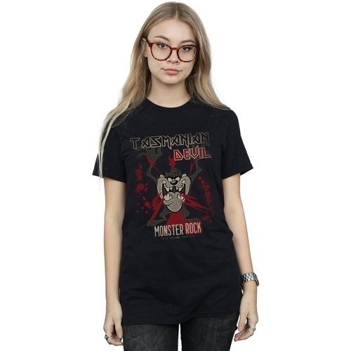 textil Mujer Camisetas manga larga Dessins Animés Tasmanian Devil Monster Rock Negro
