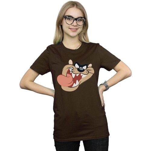 textil Mujer Camisetas manga larga Dessins Animés Tasmanian Devil Face Multicolor