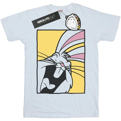 textil Mujer Camisetas manga larga Dessins Animés Bugs Bunny Laughing Blanco
