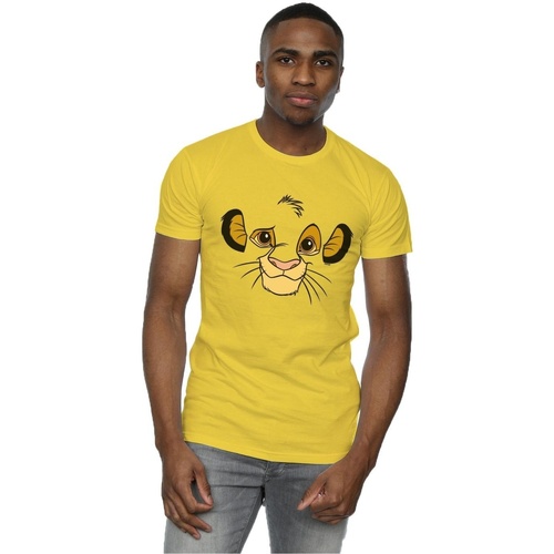 textil Hombre Camisetas manga larga Disney The Lion King Simba Face Multicolor