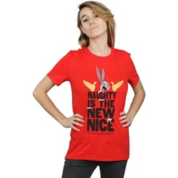 textil Mujer Camisetas manga larga Dessins Animés Naughty Is The New Nice Rojo