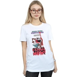 textil Mujer Camisetas manga larga Dessins Animés Taz I Carol Now Blanco
