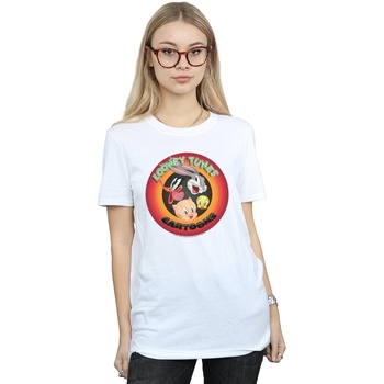 textil Mujer Camisetas manga larga Dessins Animés Cartoons Circle Blanco