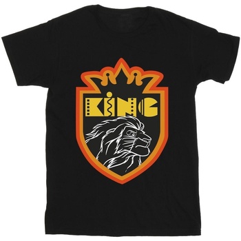 textil Hombre Camisetas manga larga Disney The Lion King Crest Negro