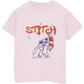 textil Hombre Camisetas manga larga Disney Lilo & Stitch Ice Creams Rojo