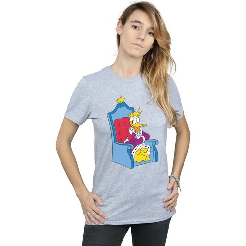 textil Mujer Camisetas manga larga Disney Donald Duck King Donald Gris