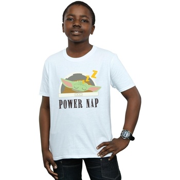 textil Niño Tops y Camisetas Disney The Mandalorian Power Nap Child Blanco