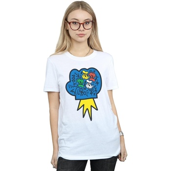 textil Mujer Camisetas manga larga Disney Donald Duck Pop Fist Blanco