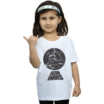 textil Niña Camisetas manga larga Disney Darth Vader Bust Blanco