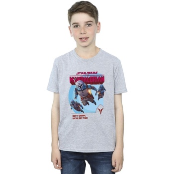 textil Niño Camisetas manga corta Disney The Mandalorian We've Got This Gris