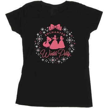 textil Mujer Camisetas manga larga Disney Princess Winter Party Negro