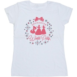 textil Mujer Camisetas manga larga Disney Princess Winter Party Blanco