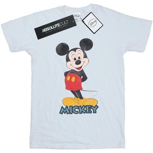 textil Mujer Camisetas manga larga Disney Mickey Mouse Retro Pose Blanco