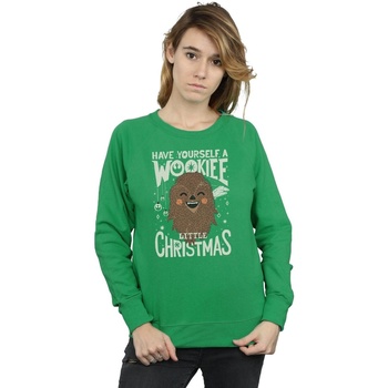 textil Mujer Sudaderas Disney Wookiee Little Christmas Verde