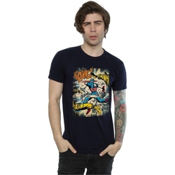 textil Hombre Camisetas manga larga Marvel Captain America Spang Azul