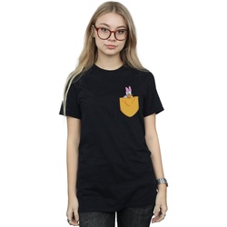 textil Mujer Camisetas manga larga Disney Daisy Duck Faux Pocket Negro