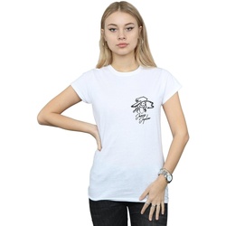 textil Mujer Camisetas manga larga Janis Joplin Outline Sketched Blanco
