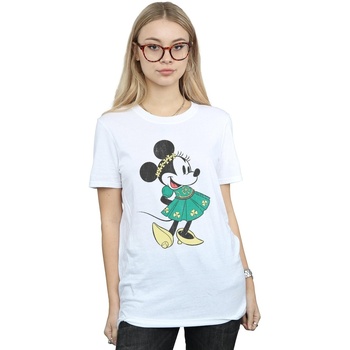 textil Mujer Camisetas manga larga Disney Minnie Mouse St Patrick's Day Costume Blanco