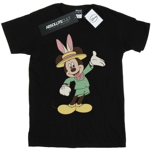 textil Mujer Camisetas manga larga Disney Mickey Mouse Easter Bunny Negro