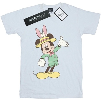 textil Mujer Camisetas manga larga Disney Mickey Mouse Easter Bunny Blanco