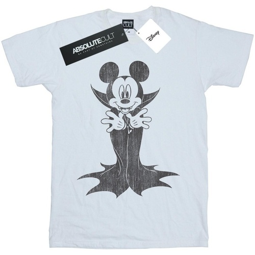 textil Mujer Camisetas manga larga Disney Mickey Mouse Dracula Blanco