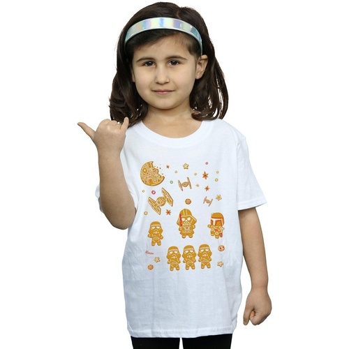 textil Niña Camisetas manga larga Disney Gingerbread Empire Blanco