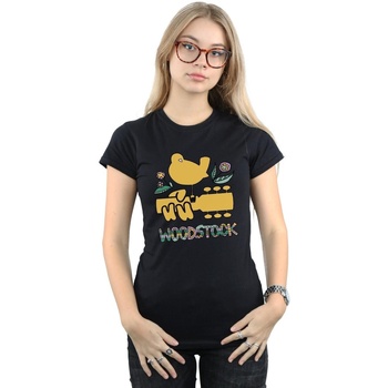 textil Mujer Camisetas manga larga Woodstock Bird Aztec Pattern Negro