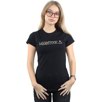 textil Mujer Camisetas manga larga Woodstock Aztec Logo Negro