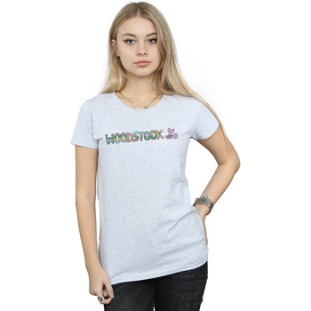textil Mujer Camisetas manga larga Woodstock Aztec Logo Gris