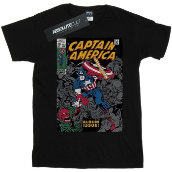 textil Hombre Camisetas manga larga Marvel Captain America Album Issue Cover Negro
