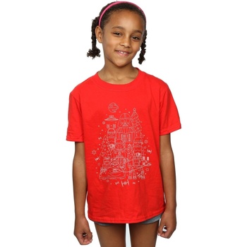 textil Niña Camisetas manga larga Disney Empire Christmas Rojo