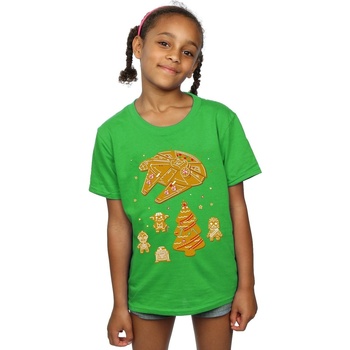 textil Niña Camisetas manga larga Disney Gingerbread Rebels Verde