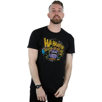 textil Hombre Camisetas manga larga Marvel Thanos Laughs Negro