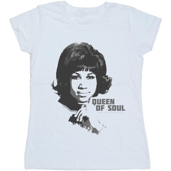 textil Mujer Camisetas manga larga Aretha Franklin Queen Of Soul Blanco