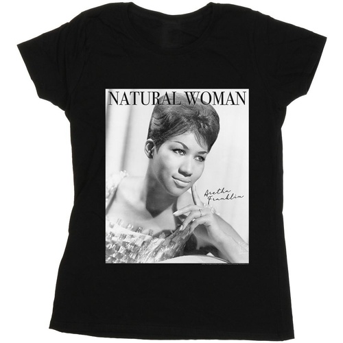 textil Mujer Camisetas manga larga Aretha Franklin Natural Woman Negro