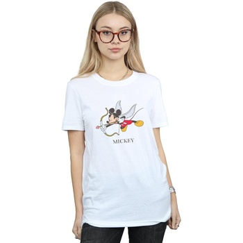 textil Mujer Camisetas manga larga Disney Mickey Mouse Love Cherub Blanco